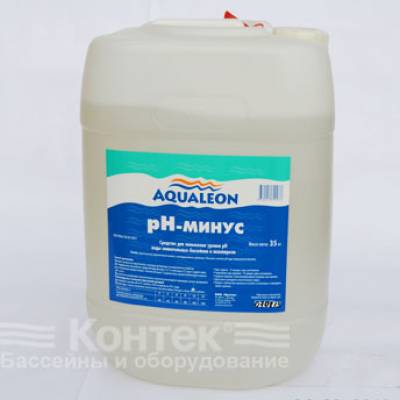 Химия для бассейнов: Регулятор Рн-«минус» "Aqualeon" (30 л) жидкий 35 кг