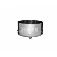 Заглушка с конденсатоотводом Ferrum (0,5 мм) Ф200 внешняя нерж.